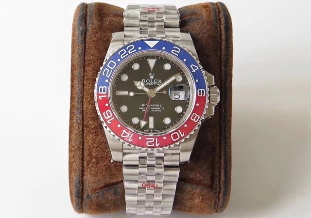 GM Factory Replica Rolex GMT-Master II 126710 Pepsi Blue/Red Ceramic Bezel with Jubilee Bracelet