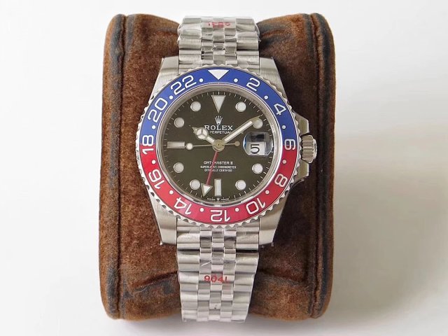 GM Factory Replica Rolex GMT-Master II 126710 Pepsi Blue/Red Ceramic Bezel with Jubilee Bracelet