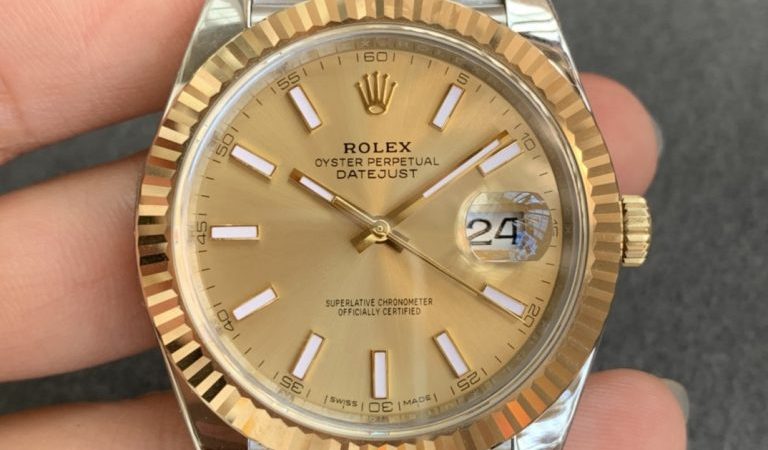 AR Factory Published Two Golden 41mm Datejust Rolex Watches